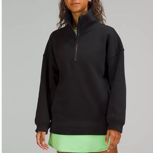 Lululemon thick fleece half zip. Black. Size xs/s